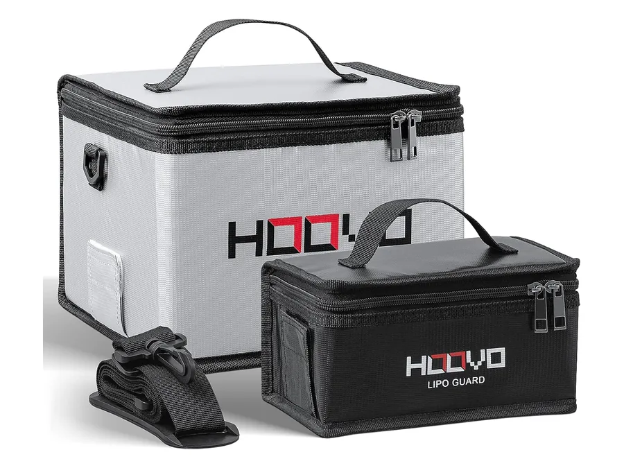 HOOVO pack de 2 bolsas ignífugas para cargar y guardar baterías de litio (LiPo)