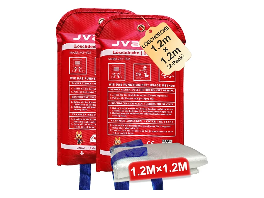Jvante pack de 2 mantas ignífugas (EN 1869:2019)