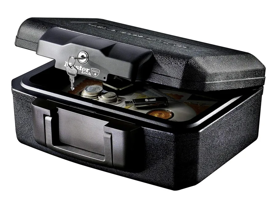 Master Lock L1200 cofre ignífugo para documentos con llave (30 min a 843 °C)